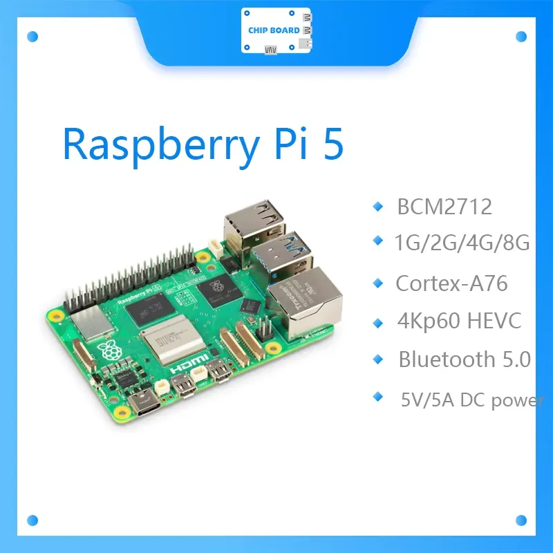 Raspberry Pi 5 8Gb - لوحة راسبيري باي 5 الرسمية مع