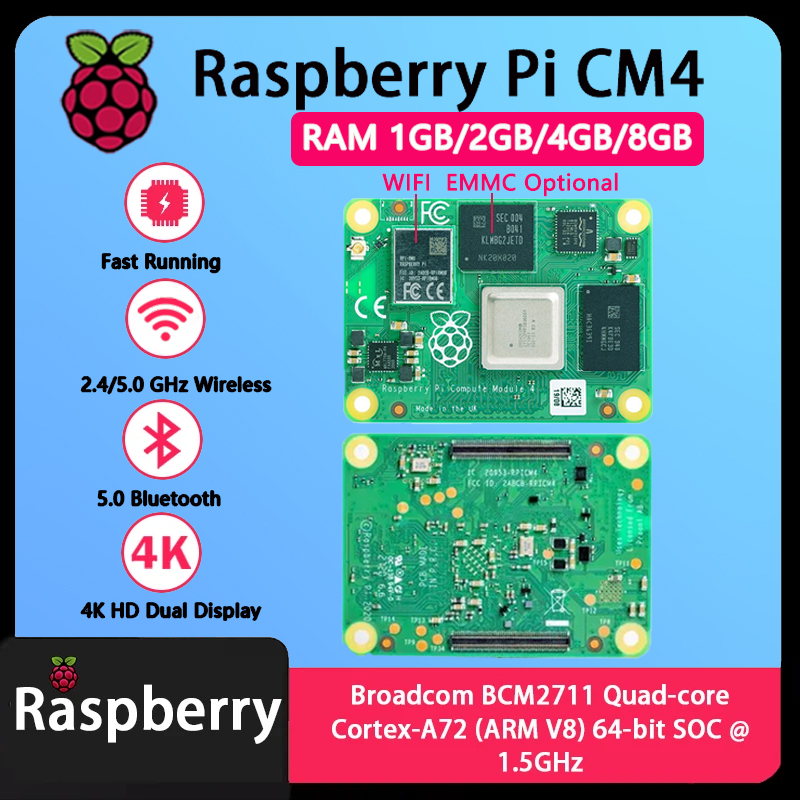 وحدة معالجة راسبيري باي CM4 بذ - مراجعة Raspberry Pi Cm4 8Gb Ram 32Gb Emmc Wifi وسعره