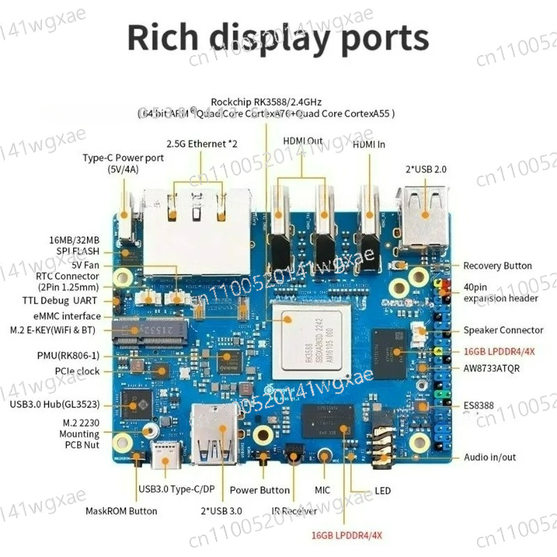 أورانج باي 5 بلس مع ذاكرة وصول - مراجعة Orange Pi 5 Plus 32Gb وسعره