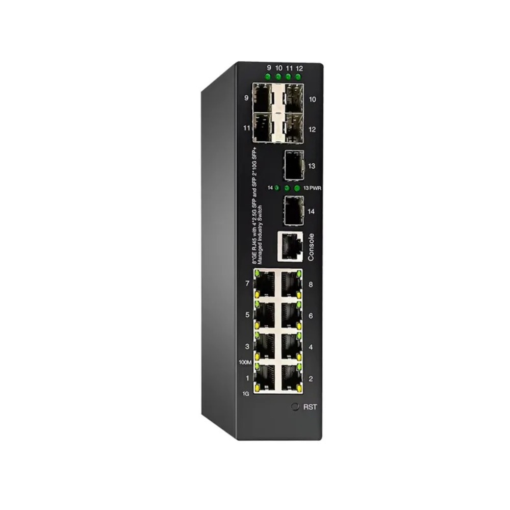 محول شبكة صناعي من نوع PoE+ بس - مراجعة Sfp+ 10G Managed Switch 8 Port وسعره