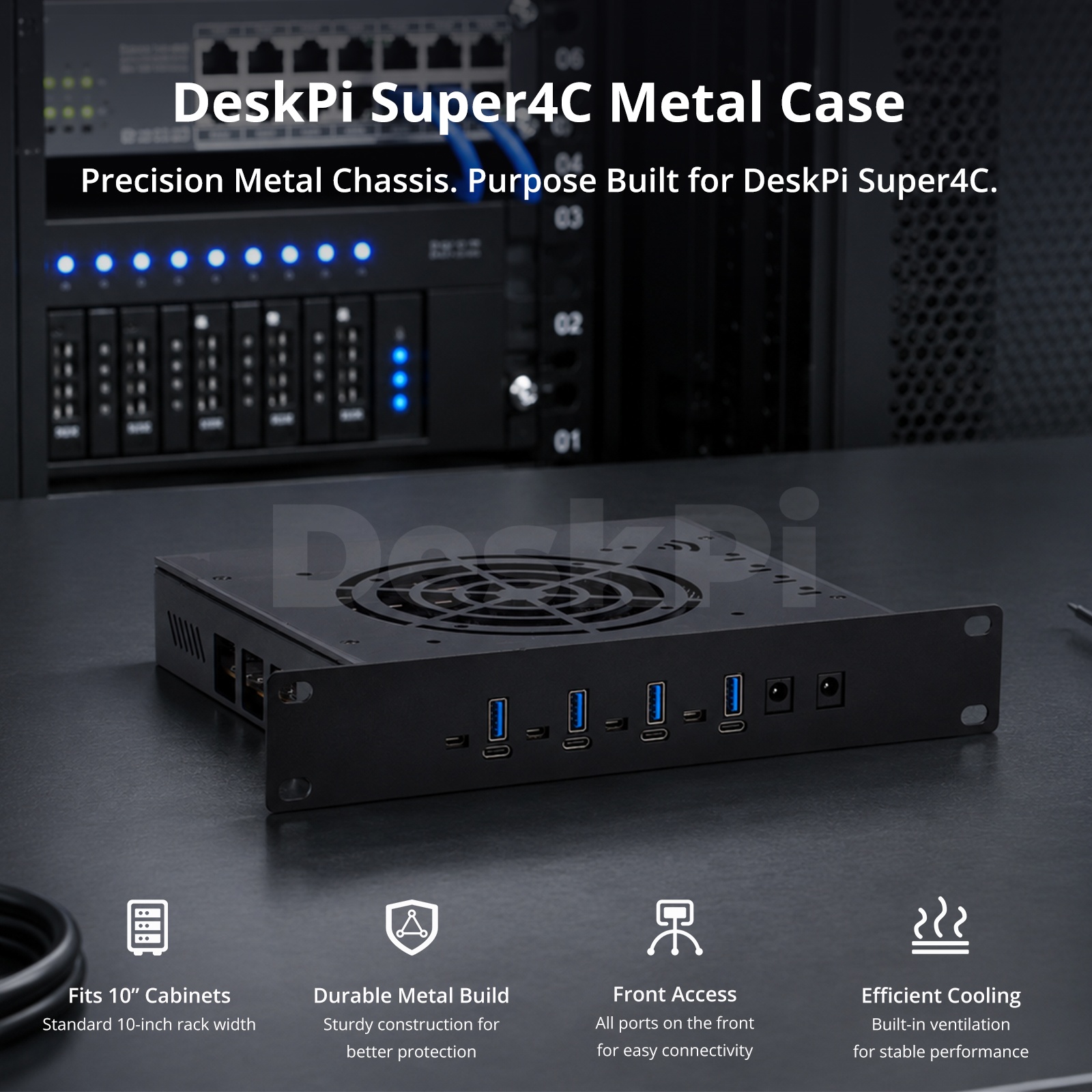 علبة معدنية DeskPi لـ Super4C  - مراجعة Deskpi Super6C وسعره